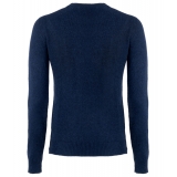 Avvenice - Theria - Woman Loro Piana Cashmere Crew Neck Sweater - Blue - Knitwear - Luxury Exclusive Collection