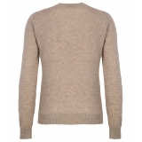 Avvenice - Theria - Woman Loro Piana Cashmere Crew Neck Sweater - Tundra - Knitwear - Luxury Exclusive Collection