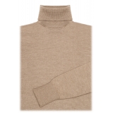 Avvenice - Theria - Woman Loro Piana Cashmere Turtleneck Sweater - Tundra - Knitwear - Luxury Exclusive Collection