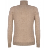 Avvenice - Theria - Woman Loro Piana Cashmere Turtleneck Sweater - Tundra - Knitwear - Luxury Exclusive Collection