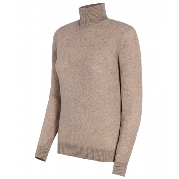 Avvenice - Theria - Maglione Dolcevita Donna in Cashmere Loro Piana - Tundra - Maglieria - Luxury Exclusive Collection