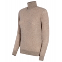 Avvenice - Theria - Woman Loro Piana Cashmere Turtleneck Sweater - Tundra - Knitwear - Luxury Exclusive Collection