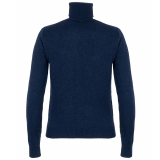 Avvenice - Theria - Woman Loro Piana Cashmere Turtleneck Sweater - Blue - Knitwear - Luxury Exclusive Collection