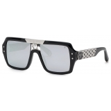 Philipp Plein - Occhiali da Sole Quadrati - Nero Argento - Occhiali da Sole - Philipp Plein Eyewear - New