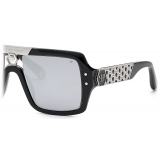 Philipp Plein - Occhiali da Sole Quadrati - Nero Argento - Occhiali da Sole - Philipp Plein Eyewear - New