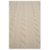 Avvenice - Coperta Treccia in Cashmere Loro Piana - Crema - Home - Luxury Exclusive Collection