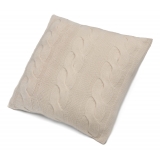 Avvenice - Loro Piana Cashmere Braided Cushion - Cream - Home - Luxury Exclusive Collection