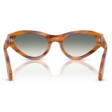 Persol - PO0052S - Marrone Striato / Verde Sfumato Trasparente - Occhiali da Sole - Persol Eyewear