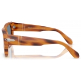 Persol - PO0054S - Striped Brown / Light Blue - Sunglasses - Persol Eyewear