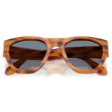 Persol - PO0054S - Striped Brown / Light Blue - Sunglasses - Persol Eyewear