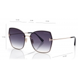 Tom Ford - Occhiali da Sole Nickie - Occhiali da Sole a Farfalla - Oro - Occhiali da Sole - Tom Ford Eyewear