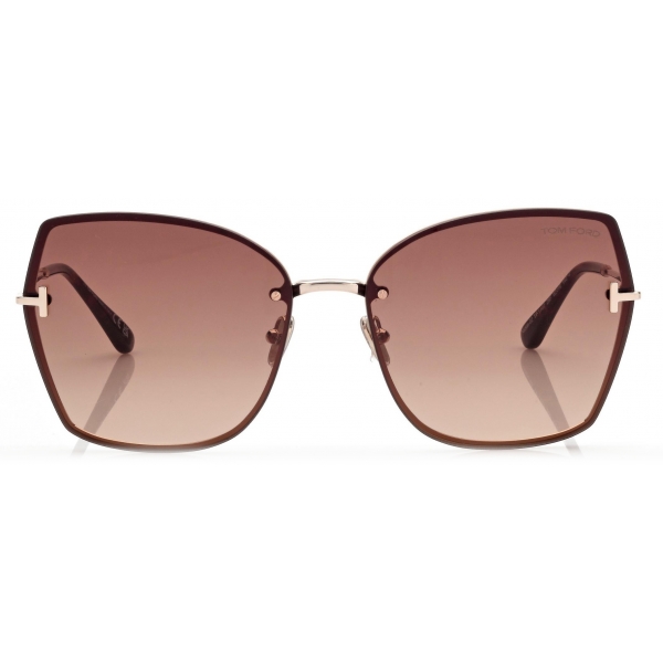 Tom Ford - Occhiali da Sole Nickie - Occhiali da Sole a Farfalla - Oro Rosa - Occhiali da Sole - Tom Ford Eyewear