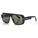 Tom Ford - Occhiali da Sole Turner - Occhiali da Sole Squadrati - Havana Scuro - Occhiali da Sole - Tom Ford Eyewear