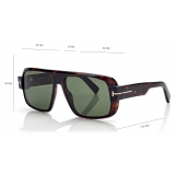 Tom Ford - Occhiali da Sole Turner - Occhiali da Sole Squadrati - Havana Scuro - Occhiali da Sole - Tom Ford Eyewear