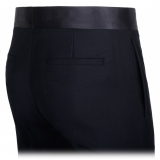 Givenchy - Pantaloni in Lana Blu Notte - Givenchy Exclusive Luxury Collection