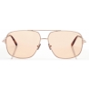 Tom Ford - Occhiali da Sole Tex - Occhiali da Sole Navigatore - Oro Rosa Marrone - Occhiali da Sole - Tom Ford Eyewear