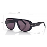 Tom Ford - Ochiali da Sole Blake - Occhiali da Sole Pilota - Nero - Occhiali da Sole - Tom Ford Eyewear