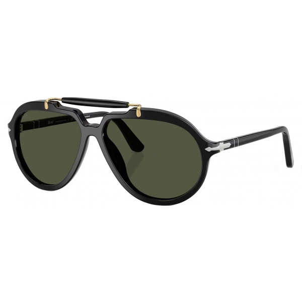 Persol - PO0202S - Senna Series - Black / Green - Sunglasses - Persol Eyewear