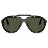 Persol - PO0202S - Senna Series - Black / Green - Sunglasses - Persol Eyewear