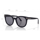 Tom Ford - Polarized Moira Sunglasses - Round Sunglasses - Black - Sunglasses - Tom Ford Eyewear