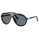 Persol - PO0202S - Senna Series - Black / Dark Blue Polar - Sunglasses - Persol Eyewear