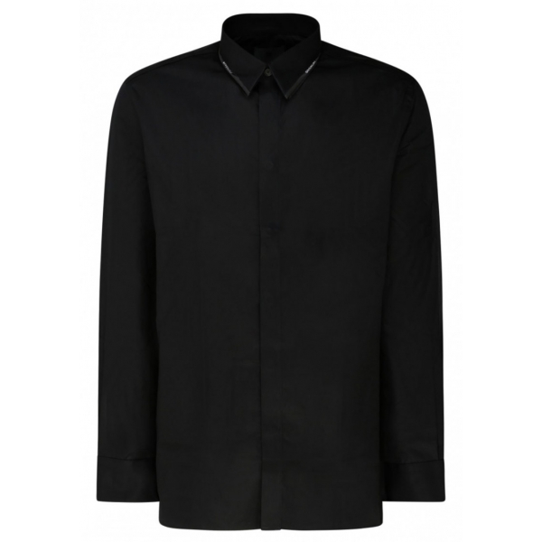 Givenchy - Black Cotton Collar Detail Shirt - Givenchy Exclusive Luxury Collection