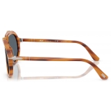 Persol - PO0202S - Senna Series - Striped Brown / Blue - Sunglasses - Persol Eyewear