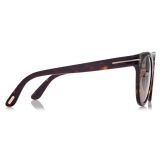 Tom Ford - Ochiali da Sole Moira Polarizzata - Occhiali da Sole Rotondi - Havana Scuro - Occhiali da Sole - Tom Ford Eyewear