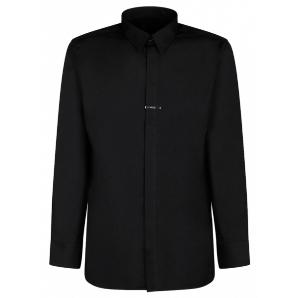 Givenchy - Black Logo Plaque Shirt - Givenchy Exclusive Luxury Collection