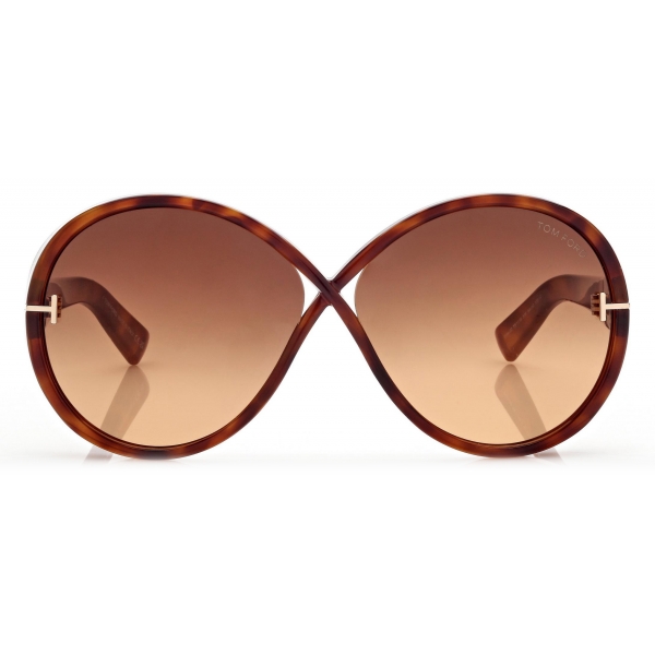 Tom Ford - Occhiali da Sole Edie - Occhiali da Sole Rotondi - Tartaruga - Occhiali da Sole - Tom Ford Eyewear