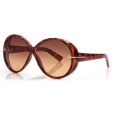 Tom Ford - Occhiali da Sole Edie - Occhiali da Sole Rotondi - Tartaruga - Occhiali da Sole - Tom Ford Eyewear