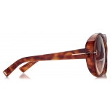 Tom Ford - Occhiali da Sole Edie - Occhiali da Sole Rotondi - Tartaruga - Occhiali da Sole - Tom Ford Eyewear