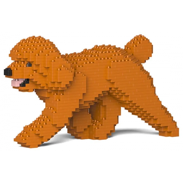 Jekca - Toy Poodle 02-M04 - Big - Lego - Sculpture - Construction - 4D - Brick Animals - Toys