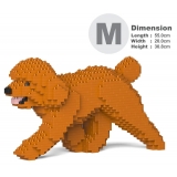 Jekca - Toy Poodle 02-M04 - Big - Lego - Sculpture - Construction - 4D - Brick Animals - Toys