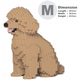 Jekca - Toy Poodle 03-M03 - Big - Lego - Sculpture - Construction - 4D - Brick Animals - Toys