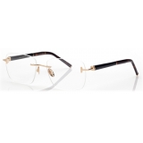 Tom Ford - Occhiali da Vista Rettangolari in Corno e Titanio - Oro - Occhiali da Vista - Tom Ford Eyewear