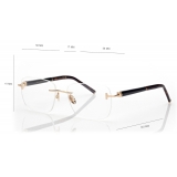 Tom Ford - Occhiali da Vista Rettangolari in Corno e Titanio - Oro - Occhiali da Vista - Tom Ford Eyewear