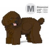 Jekca - Toy Poodle 05-M05 - Big - Lego - Sculpture - Construction - 4D - Brick Animals - Toys