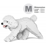 Jekca - Toy Poodle 05-M05 - Big - Lego - Sculpture - Construction - 4D - Brick Animals - Toys