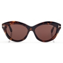 Tom Ford - Toni Sunglasses - Oval Sunglasses - Dark Havana - Sunglasses - Tom Ford Eyewear