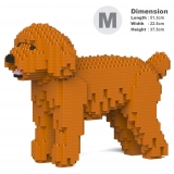 Jekca - Toy Poodle 01-M04 - Big - Lego - Sculpture - Construction - 4D - Brick Animals - Toys