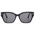 Tom Ford - Occhiali da Sole Elsa Polarizzata - Occhiali da Sole Squadrati - Nero - Occhiali da Sole - Tom Ford Eyewear