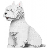 Jekca - West Highland White Terrier 03 - Big - Lego - Sculpture - Construction - 4D - Brick Animals - Toys