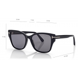 Tom Ford - Occhiali da Sole Elsa Polarizzata - Occhiali da Sole Squadrati - Nero - Occhiali da Sole - Tom Ford Eyewear