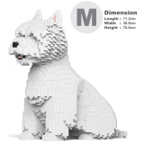 Jekca - West Highland White Terrier 03 - Big - Lego - Sculpture - Construction - 4D - Brick Animals - Toys