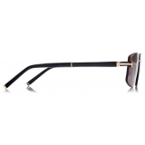 Tom Ford - Occhiali da Sole Titanio Corno Squadrati - Marrone - Occhiali da Sole - Tom Ford Eyewear