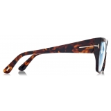 Tom Ford - Occhiali da Vista Quadrati Blue Block - Havana Scuro - Occhiali da Vista - Tom Ford Eyewear