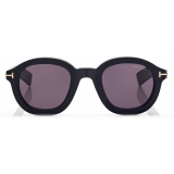 Tom Ford - Occhiali da Sole Raffa - Occhiali da Sole Rotondi - Nero - Occhiali da Sole - Tom Ford Eyewear