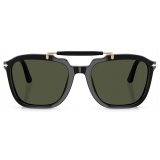 Persol - PO0203S - Senna Series - Black / Green - Sunglasses - Persol Eyewear