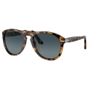 Persol - 649 - Madreterra / Light Blue - Sunglasses - Persol Eyewear